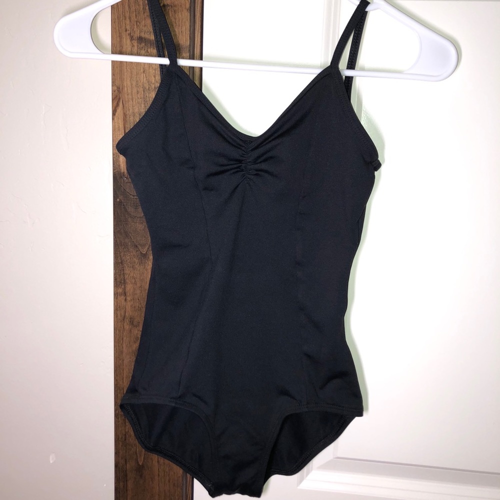 Women’s black leotard